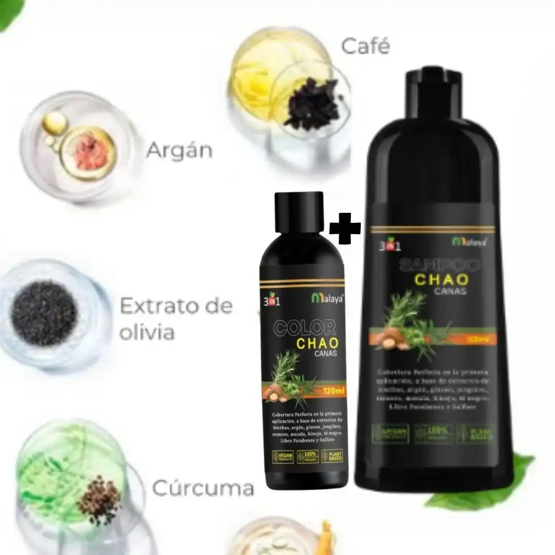 ByeGray™ - Champú Chao Canas + Tratamiento ✨Despídete de las canas y dale color, brillo y vida a tu cabello