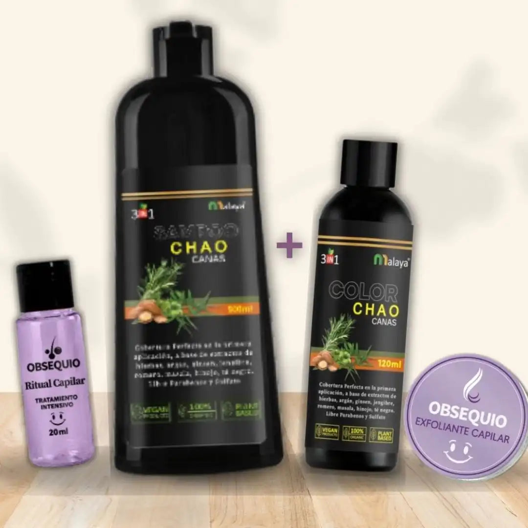 ByeGray™ - Champú Chao Canas + Tratamiento ✨Despídete de las canas y dale color, brillo y vida a tu cabello