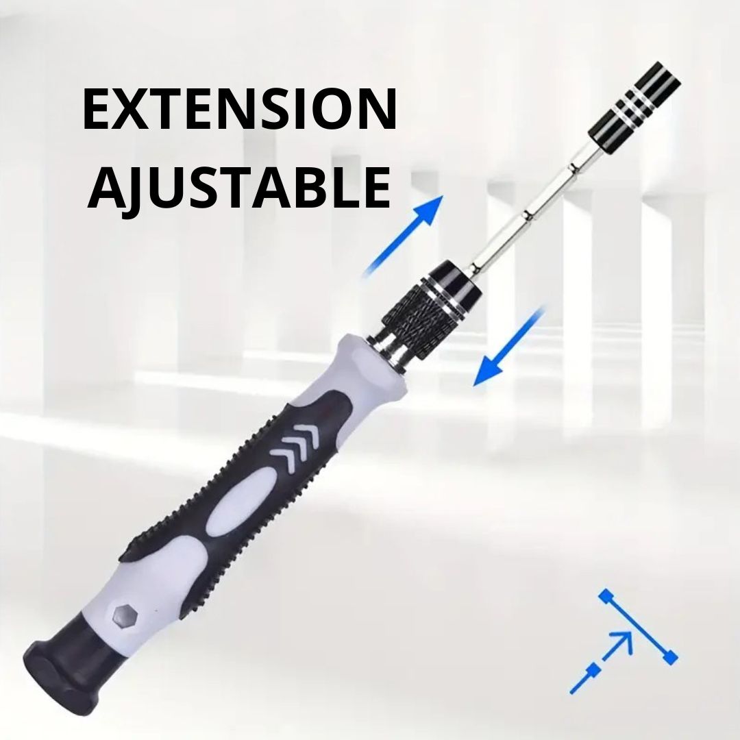 Kit Destornilladores Electrónica 115 en 1 + Linterna LED de Regalo