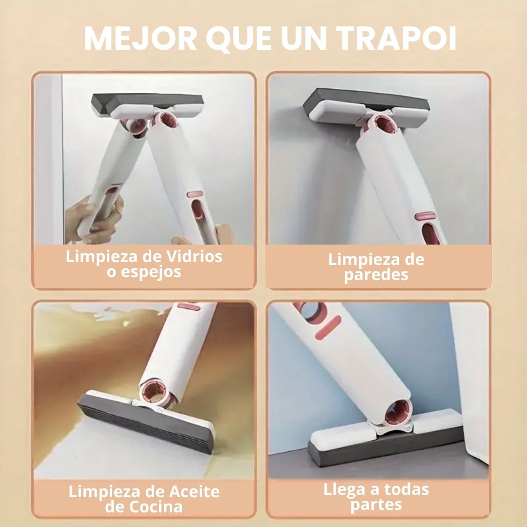 CleanFlip® - Mini Mopa Portátil | Limpieza rápida y sin esfuerzo, hasta en los rincones más difíciles.