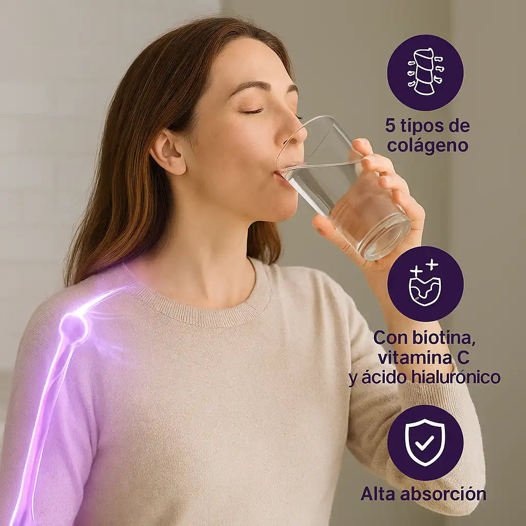GlowFlex™ – Colágeno Premium 5 en 1 | Articulaciones fuertes y piel más saludable