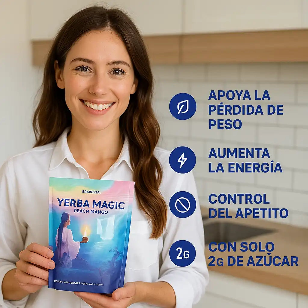 Yerba Magic™ | Yerba con durazno-mango – Menos antojos, más energía diaria.