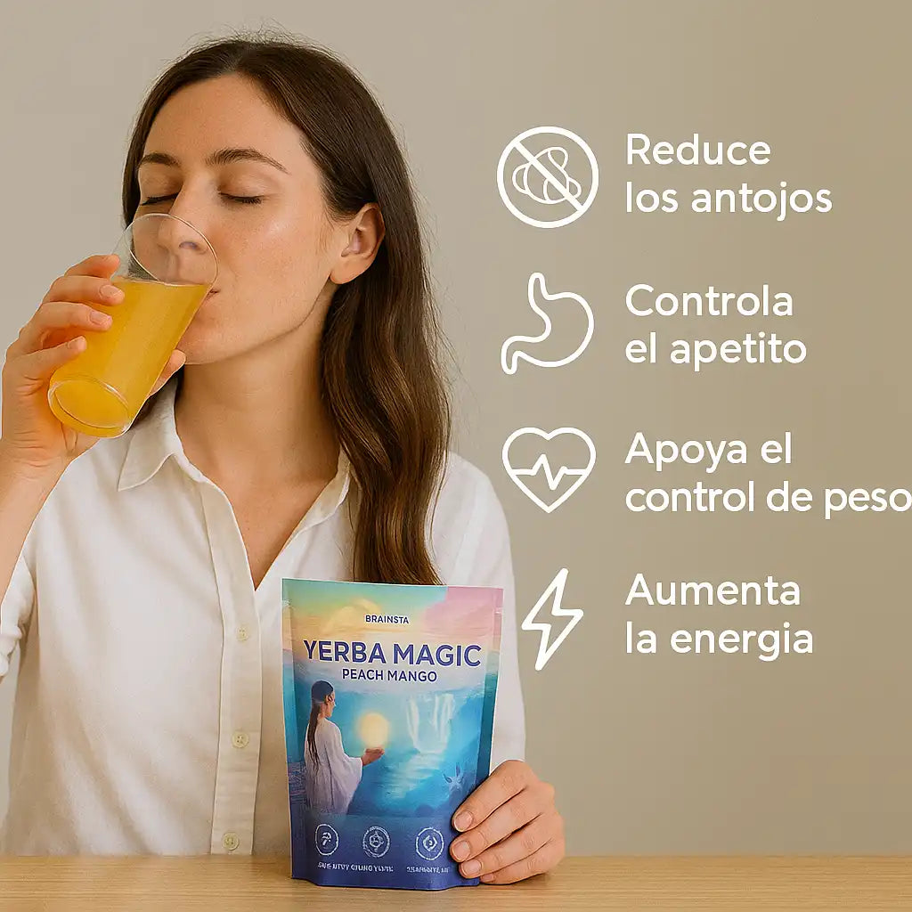 Yerba Magic™ | Yerba con durazno-mango – Menos antojos, más energía diaria.