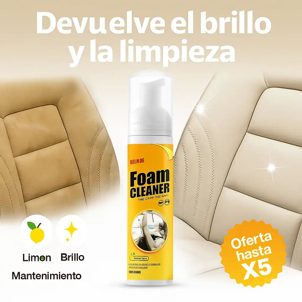 FoamCleaner™ – Espuma Limpiadora Todo en Uno ¡Limpieza profunda en segundos sin dañar tus superficies!