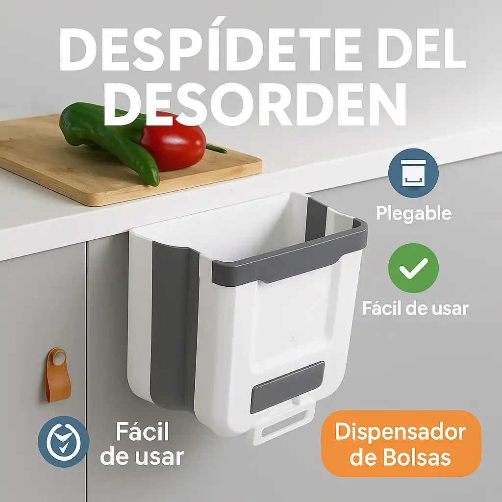 CleanBin® - Basurero Plegable para la Cocina: Ahorra espacio y mantén tu hogar impecable