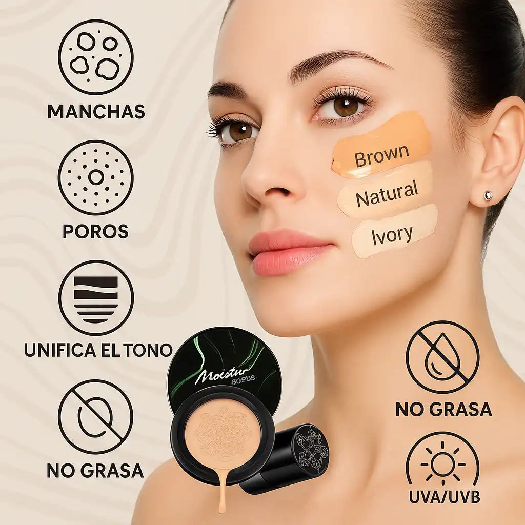 PerfectSkin® - Base de Maquillaje Moisture Cushion "Belleza Natural en Segundos"
