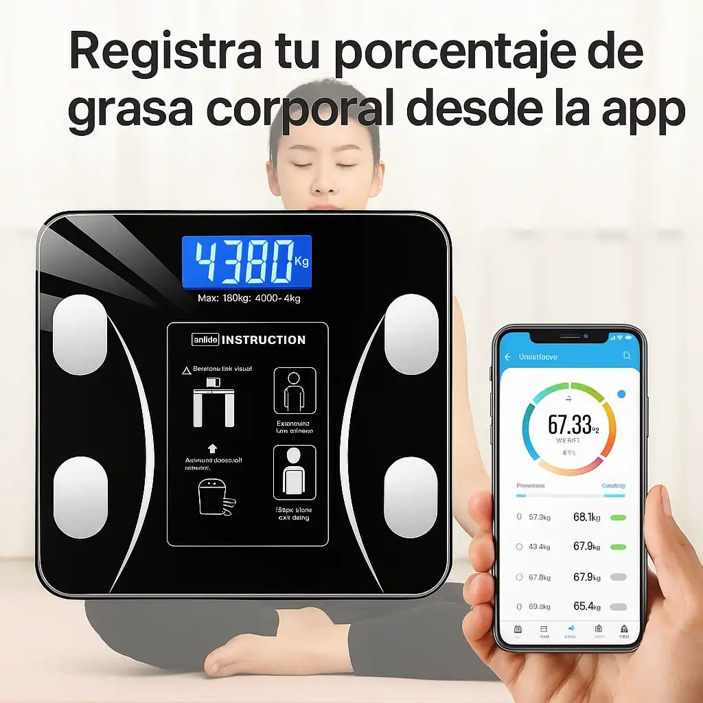 SmartHealth™ | Báscula Inteligente Digital — Controla de peso desde el primer paso