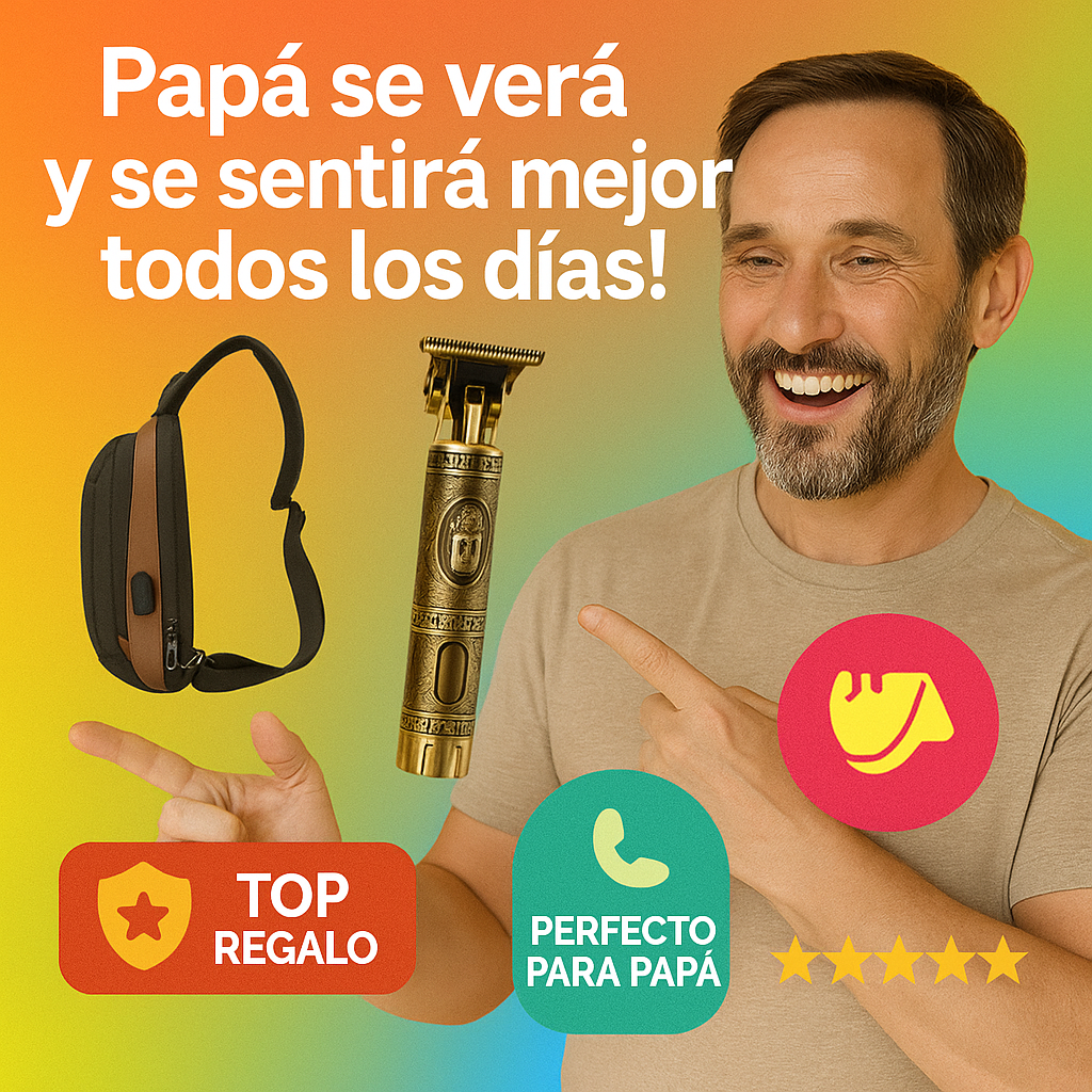 🧔♂️ SmoothPro™ – Combo Afeitadora y Canguro para Papá | Práctico y elegante en un solo regalo