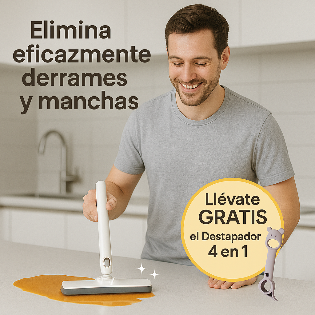 CleanFlip® - Mini Mopa Portátil | Limpieza rápida y sin esfuerzo, hasta en los rincones más difíciles.