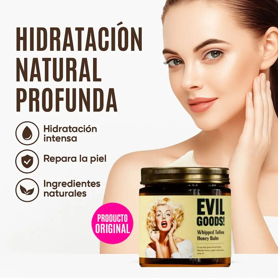 Evil Good® - Crema Sebo de Res | Hidratación Natural Profunda y Restauradora
