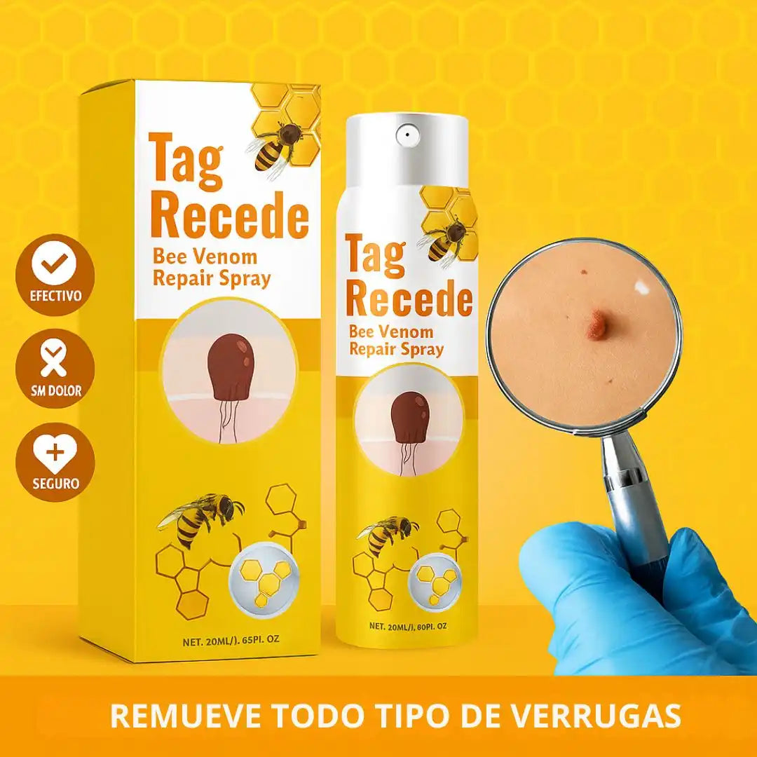 Tag Recede® – Spray Eliminador de Verrugas Despídete de las verrugas y marcas en la piel