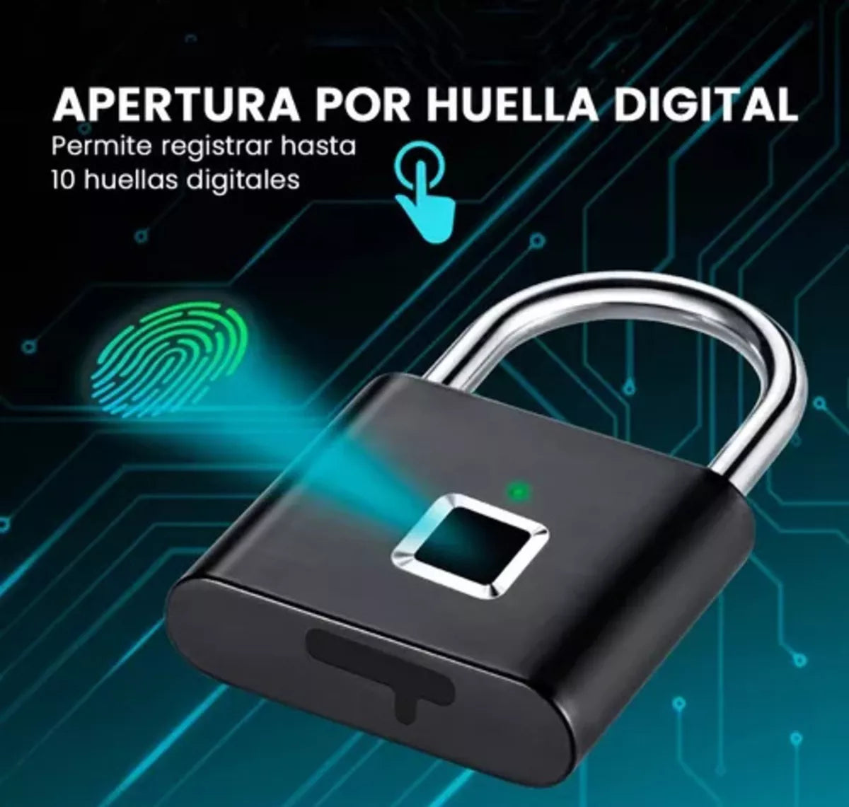 Candado detector de huella