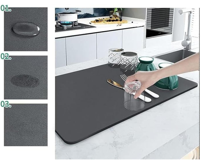 UltraAbsorb™ Combo 2 en 1 – Tapetes para Baño y Cocina | Limpieza sin esfuerzo y máxima seguridad