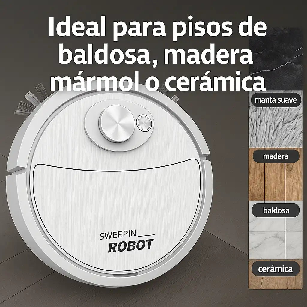 CleanBot® – Robot Aspiradora 3 en 1 Inteligente Limpieza sin esfuerzo, casa reluciente todo el día