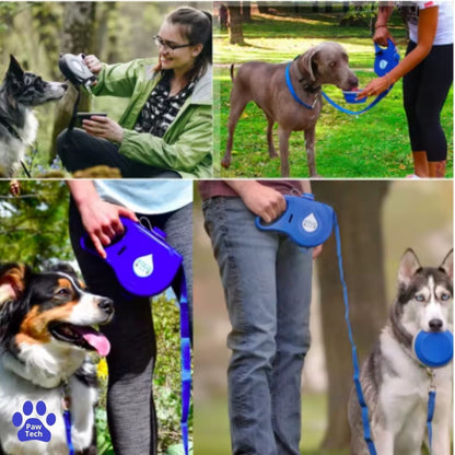 PawTech |Lazo Multifuncional 5 en 1 Lleva todo lo que tu peludo necesita en una sola mano