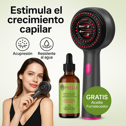HairCare Pro™ - Cepillo  Masajeador Eléctrico | Estimula el crecimiento y ayuda a revitalizar tu cuero cabelludo.