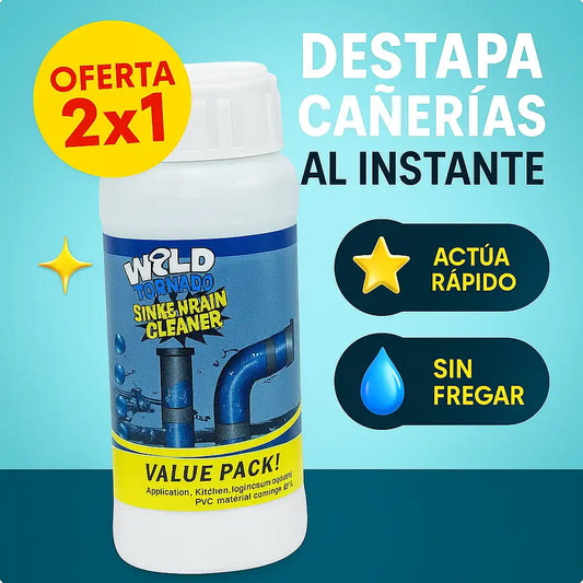 Wild Tornado® – Destapa Cañerías al Instante 💧 Elimina obstrucciones en segundos y sin esfuerzo