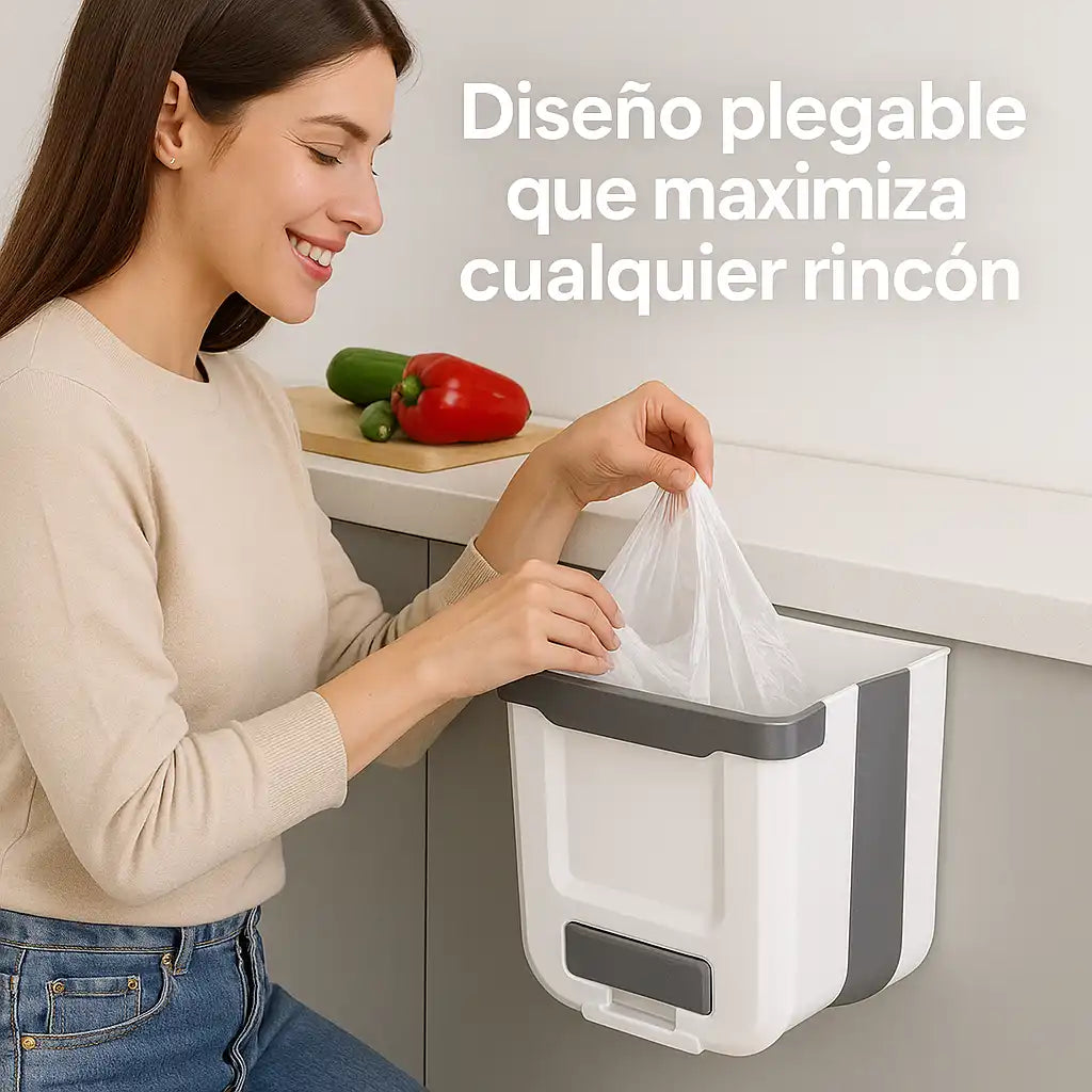 CleanBin® - Basurero Plegable para la Cocina: Ahorra espacio y mantén tu hogar impecable