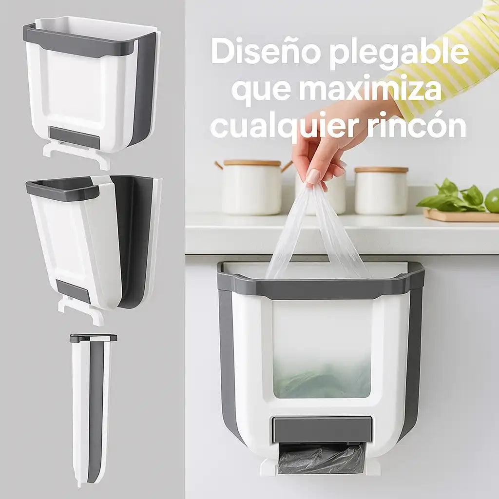 CleanBin® - Basurero Plegable para la Cocina: Ahorra espacio y mantén tu hogar impecable