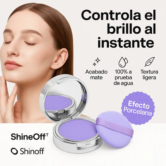 ShineOff™ | Polvo Matificante Anti Grasa - Piel sin brillo, efecto porcelana al instante