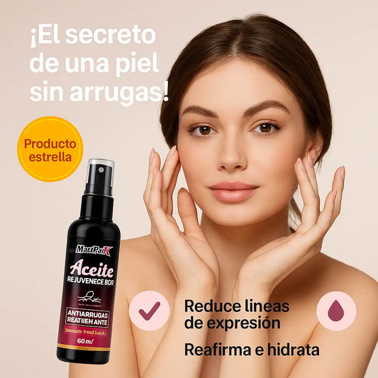 MaxiPlux® | Aceite Antiarrugas Rejuvenecedor – Piel firme, joven e hidratada al instante