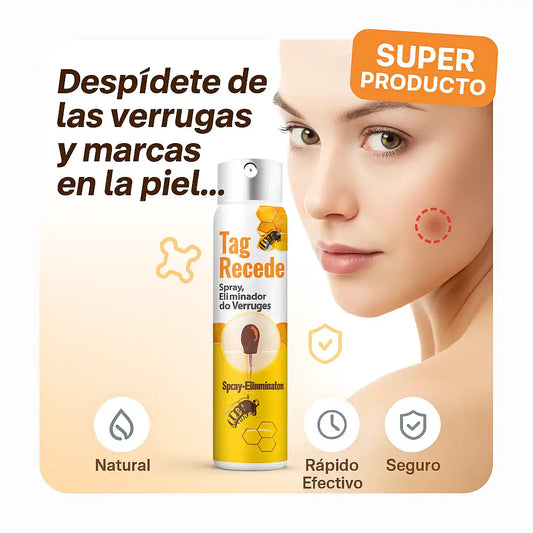 Tag Recede® – Spray Eliminador de Verrugas Despídete de las verrugas y marcas en la piel