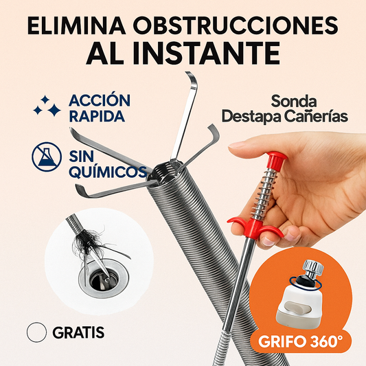 ClogCatch™ – Sonda Destapa Cañerías (Elimina obstrucciones al instante)