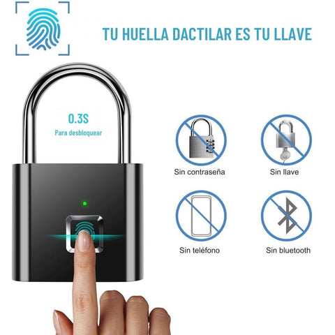 Candado  detector de huella