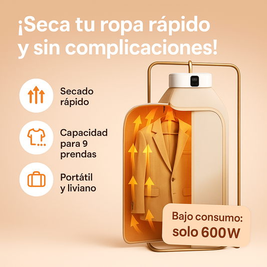 DryGo® | Secador Portátil de Ropa – ¡Tu ropa seca donde sea, cuando sea!